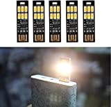 Yizhet 5 Pezzi Mini LED Night USB Luce,Super Luminoso Ultrasottile la Luce di Notte,Dimmer Tattili a LED Lampada USB per ...