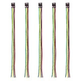 YnGia 5 pz 4-Pin Dupont Wire 2.54mm 24AWG Passo Femmina DuPont Cavo Ponticello Cavo Ponticello Breadboard Connettore a Spina