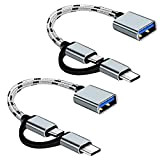 YRIKE Adattatore USB C/adattatore da micro a USB, 2 in 1 TYPE C e adattatore da MICRO a USB 3.0 ...