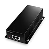 YuLinca Injector Gigabit Poe+, 60W 802.3af/at/BT 1000Mbps, Plug & Play, Desktop/Montaggio a Parete in Metallo, Distanza Fino a 100 Metri ...