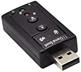 zdyCGTime USB 2.0 Virtual7.1 Channel Adattatore audio stereo Scheda audio esterna,con porte audio e microfono da 3,5 mm, amplificatore interno ...