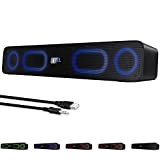 ZETIY Altoparlante PC, altoparlante da gioco, soundbar Music Box con 3D Surround Stereo Multimedia Altoparlante con luci a LED per ...