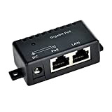 ZHANGQING Iniettore Poe Gigabit 1 Porta | GPOE-1-WM(Non Alimentatore) Iniettore Ethernet IEEE 802.3af/802.3at 1000Mbps | Poe Injector 2,1 x 5,5mm ...