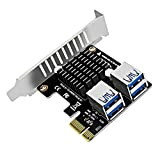 ZHITING PCIe da 1 a 4 Riser Card,Scheda Adattatore Riser PCIE a 4 Porte Scheda Moltiplicatore Adattatore USB 3.0，Usato per ...