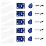 ZkeeShop 5Pcs RFID Kit with Reader Sensor Module, Chip and Card Compatibe for Arduino and Raspberry Pi