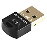 zoerbufan Adattatore Bluetooth USB 5.3 USBA,EDR Bluetooth Stick per desktop Laptop Stampante Cuffie Mouse,Bluetooth Trasmettitore e Ricevitore Compatibile con Windows ...