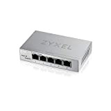 Zyxel 5-Port Gigabit Web Managed Switch, Porte Ethernet, Senza Ventole, garanzia limitata a vita [GS1200-5]