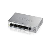 Zyxel Switch Gigabit Unmanaged Zyxel a 5 porte 4 x PoE+ con budget di 60 W, Garanzia a Vita [GS1005HP]
